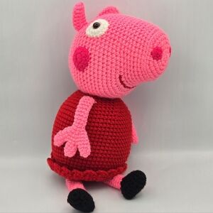 Peppa Pig Handmade Amigurumi Plush Toy Crochet 14" *Read*